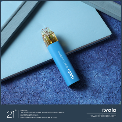 Logo Printing Blue Rapesberry Disposable Nicotine Vapes E Cig Vape Pen 5% Nicotine